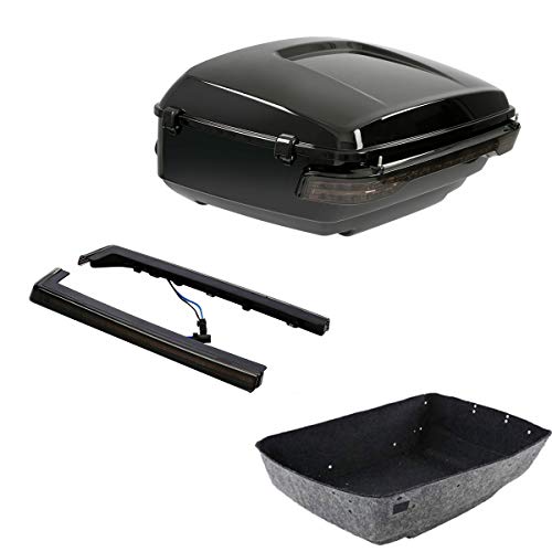TCMT King Motorcycle Trunk Box Smoke Taillight LED Light Side Marker Fit For Harley 2014-2025 Touring CVO Road King Road Glide Street Glide Electra Glide Pack - color: Set C#2