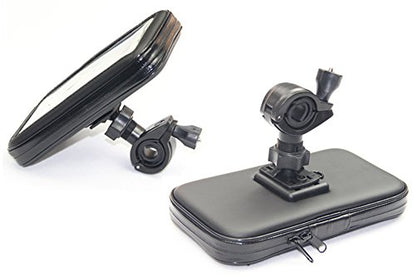 Universal 360° Switch Waterproof Bike Bicycle GPS Case Motorbike Stand Phone Holder Mount for Smartphone Up to 4.7-5.2 Inch (XL(5.3"-6.2")) - size: XL(5.3"-6.2")