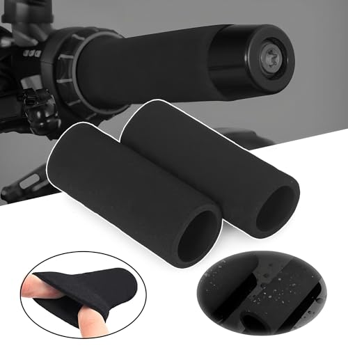 Motorcycle Foam Hand Grips Cover, 2 Pcs 25MM (0.98 Inch) Soft Comfortable Long-Lasting Weather Foam, Anti Slip Shock Absorption, Easy to Install Universal Fit Grip Covers Compatible with Yamaha Honda