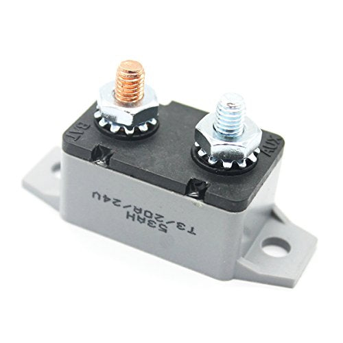 ZOOKOTO 12-24V 20 Amp ATV Resettable Blot Circuit Breaker 20AMP - color: 1Pcs, size: 20A