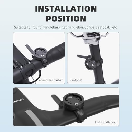 Out-Front Bike Mount Compatible with Garmin Edge, iGPSPORT, XOSS, CooSpo Magene, CYCPLUS GPS Cycling Computer&Lights Adjusted Between 28~40mm Suitable for Round Tube&Flat Handlebars(S12) - style: S12