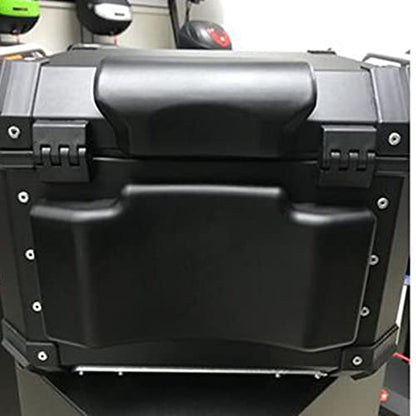 Motorcycle Luggage Box Back Cushion, PU Leather 3cm Thickness Tail Box Passenger Backrest Support Damping Pad Black(30x17x3cm)