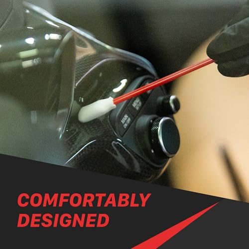 Maxshine Universal Detailing Swabs | Precision Cleaning Tools for Tight Areas, Vents, Emblems & Hard-to-Reach Spots | Lint-Free Reusable Swabs for Interior & Exterior Car Detailing - style: Pack of 1