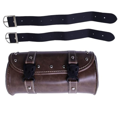 Motorcycle Handlebar Front Fork Bag Tool Roll Pouch Storage Saddlebag Retro style for Harley Honda Kawasaki Suzuki Yamaha universally suitable all motorcycle models