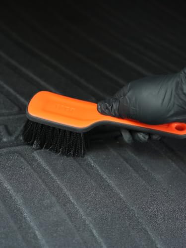 SPTA Tire Brush, Carpet Cleaning Brush, 2Pcs Wheel Brush, Carpet Cleaning Brush,Stiff Synthetic Bristles, Ergonomic Design Handle, Scrub Brush for Floor Mats,Car Wheel Hub Cleaning,Car Interior, Home - color: Tire Brush