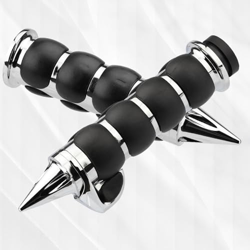 Motorcycle Hand Grips 1 Inch 25MM Handlebar Grip Throttle Non-Slip Universal Compatible with Harley Davidson Dyna Sportster 883 Road King Electra Glide Street Glide - color: Chrome-G