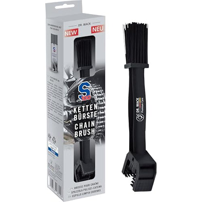 Dr. Wack S100 Chain Brush for Motorcycle, Effective Chain Cleaning, Cleaning Brush for Motorcycle Chains, Chain Cleaner with Various Brush Heads, Motorcycle Care