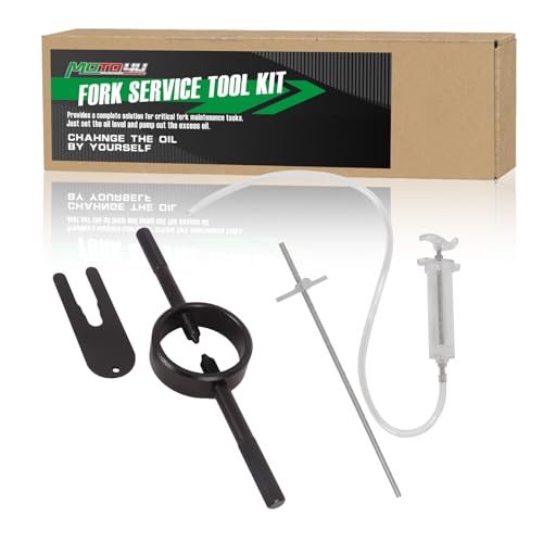 MOTO4U Upgrade Motorcycle Fork Service Tool Kit,Fork Maintenance Tool Set,Motorcycle Fork Oil Tool Set - Fork Oil Level Tool and Fork Spring Compressor 2PCS - color: Upgraded Fork Service Tool Kit, size: 2PCS