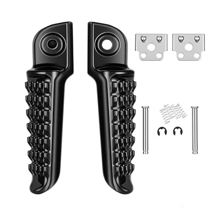 Rear Footrests Foot Pegs For KAWASAKI ZZR 1400 ZX14 ZX-14 2006-2013 07 09 11 12, Black - color: Black#Rear