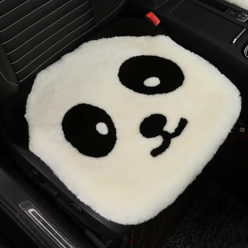 Genuine Sheepskin Car Seat Cushion Natural Fur Wool Seat Cover for Cars Trucks SUV Soft Comfort Office Chair Protector Pad Car Accessories Universal Fit - color: White Black