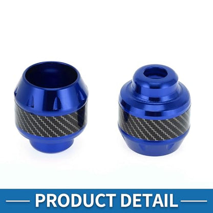 Motorcycle Frame Sliders Falling Protection Wheel Crash Protector Scooter Moped Aluminum Alloy Blue 2 Pcs - color: Blue