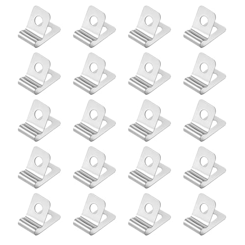 HARFINGTON 20pcs Metal Wire Clamp 1/8" Inch (3mm) R-Type Cable Clip 304 Stainless Steel Conduit Cable Clamp Cord Fastener Holder Strap Clip for Industrial Household Installation Pipe Wire - size: 1/8" (3mm)