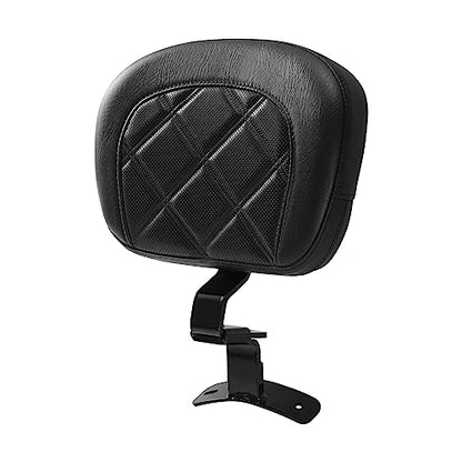 SLMOTO Motorcycle Rider Backrest Pad Driver Sissy Bar Pad For Harley Touring CVO Road King Street Glide Road Glide Electra Glide 2009-2023 Black Black - color: Rider Backrest Style B Black