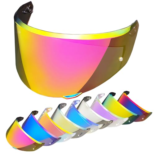 Replacement Helmet Visor for New K3 (Size S, M, L), Motorcycle Helmet Shield Faceshield Visor Lens Compatible with AGV K3 DOT(E2206) Helmet(Revo Pink Gold) - color: Revo Pink Gold