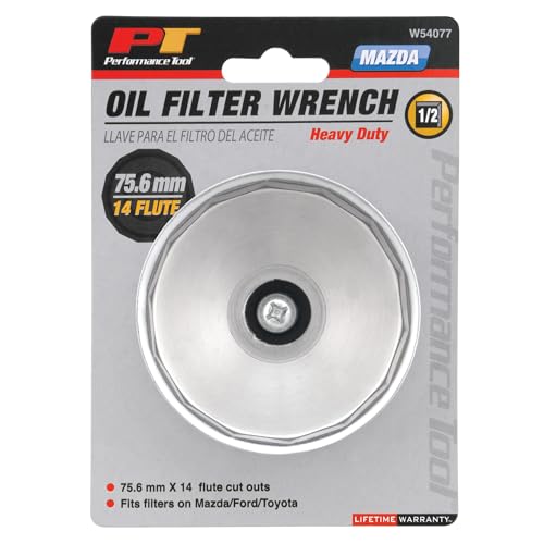 Performance Tool W54077-14 Flutes 75.6 Mm Heavy Duty Cap Style Oil Filter Wrench - style: Mazda/Ford/Mercury Oil Cartridge Socket