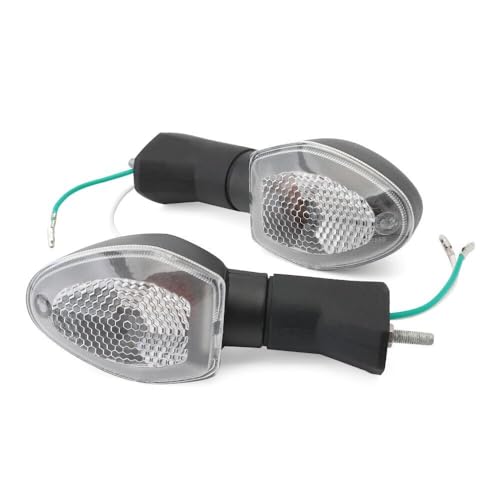 Motorcycle Turn Signals - Amber Light,12V, Halogen Indicator Light Waterproof Clear Lens Fits SUZUKI DRZ 400S /GSX-S 750Z /GSX 1250FA SV 650X DL650 /V-Strom 650 (Pair) - color: Clear
