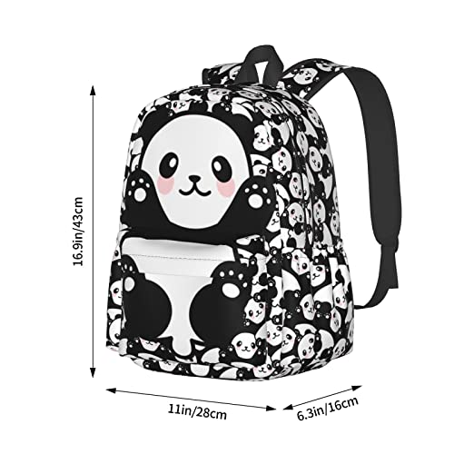 Panda Backpack Bookbag Laptop Backpacks Multipurpose Daypack for Boys Girls School Men Women Travel Hiking - color: Panda