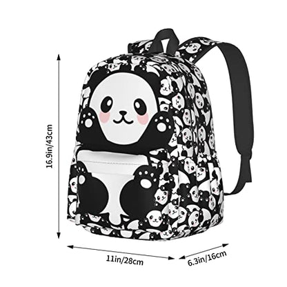 Panda Backpack Bookbag Laptop Backpacks Multipurpose Daypack for Boys Girls School Men Women Travel Hiking - color: Panda