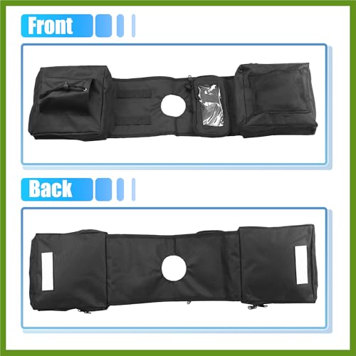 1-Pack Quad ATV 4-Wheeler Saddlebags Cargo Pouch Storage UTV Motorcycle Gas Tank Saddle Bag for Polaris Sportsman 450 570 850 XP 1000 Black 600D Oxford Replace Parts Vehicle Components