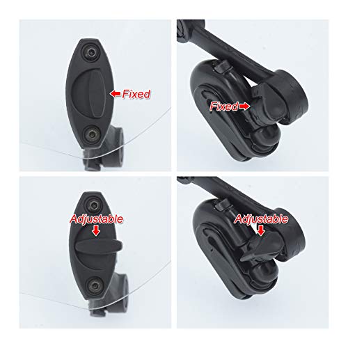 Motorcycle Adjustable Windshield Extension Universal Clip-on Windscreen Fit for Kawasaki Yamaha Clear