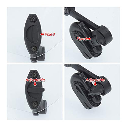 Motorcycle Adjustable Windshield Extension Universal Clip-on Windscreen Fit for Kawasaki Yamaha Clear