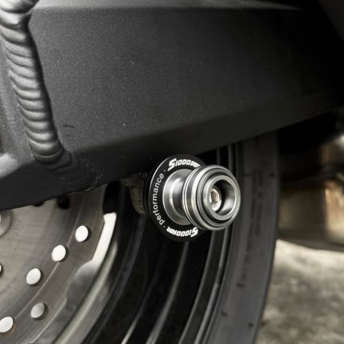 Compatible with Motorcycle S1000RR S1000R S1000XR S 1000RR 1000R 1000XR 2008-2023 2024 2025 2026 Front Wheel Axle Crash Protector Pad Rear Swingarm Spools Slider Stand Accessories (Grey) - color: Grey