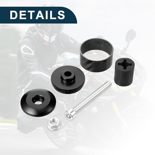 Motorcycle Handlebar End Plug Aluminum Alloy 7/8" 22mm Fashionable | Front Handle Bar Grips Cap Gear Balanced Plug Black 2 Pcs