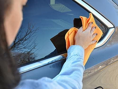 The Original Reusable Shammy Cloth 20" x 14" - Super Absorbent Chamois Towel - Great for Cars, Boats, Trucks, and RVs - Natural Viscose Sponge Cloth - Eco Friendly (12 Pack) - size: 12 Pack