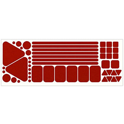 LiteMark Reflective Sticker Pack – Bicycle, Motorcycle & Helmet Reflectors for Safety & Night Visibility (Red, Pack of 51 Pcs) - color: Red