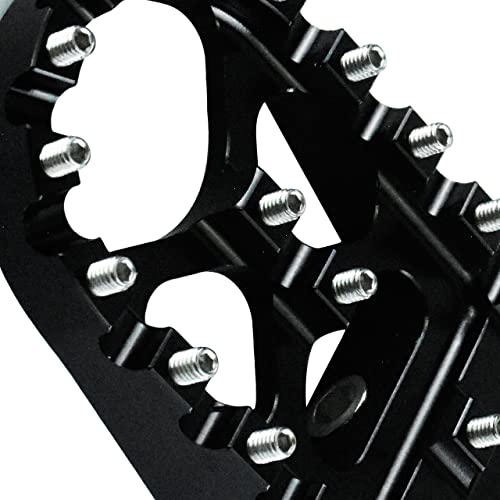 Motorcycle MX Offroad Foot Pegs CNC 360° Roating Footpegs Fit For Harley Sportster XL 883 1200 Softail Street Glide Dyna Fatboy Black - color: Black with Circular Spikes