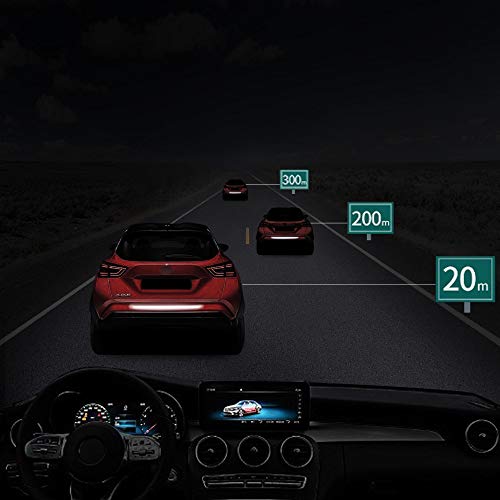 TOMALL 35.2'' Strong Reflective Stripe Stickers High-Intensity Night Visibility Reflective Decal Universal Safety Warning Diamond Grade Waterproof Self Adhesive for Car Trunk (White) - color: White
