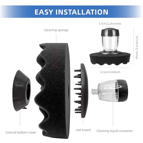 Tire Shine Applicator with 2 Heavier-Duty Detachable Foam Applicator Pads for Car Cleaning and Fine Polishing Reusable Tire Dressing Applicator for Car Truck SUV Motorcycle - style: Thickened Sponge