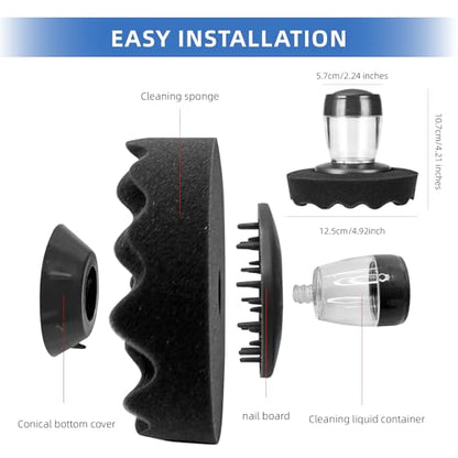 Tire Shine Applicator with 2 Detachable Foam Applicator Pads for Car Cleaning and Fine Polishing Reusable Tire Dressing Applicator for Car Truck SUV Motorcycle - style: Thin sponge