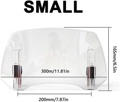 Motorcycle Windshield for CRF 300 L CRF 300 Rally CRF300L, Height Adjustable Clip-On Windscreen Front Screen Deflector Extender Windscreen Spoiler,200MM - size: 200MM