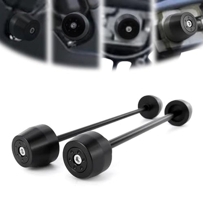 Xitomer Front Rear Fork Sliders Fit for 2024 2025 CFMOTO 675SS 675SR 675 SR-R Axle Sliders Fit for 2025 CFMOTO 675NK Motorcycle Front + Rear Axle Sliders Crash Protector