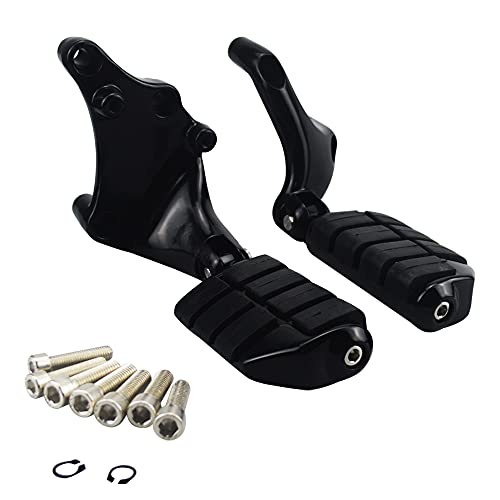 Rear Passenger Footpegs Foot Rests Pedal Mount Fits for Harley Sportster 883 1200 2014 2015 2016 2017 2018 2019 2020 2021 2022,Black - color: Black For Lion Paw Style