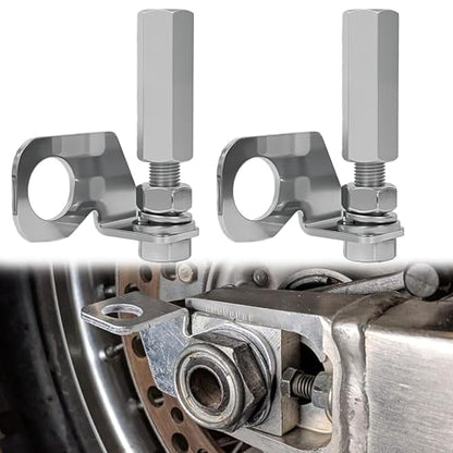 Silver Dirt Bike Flag Mount & 22.5mm Rear Axle Mounting Holder | 2 Pack, Includes Quick Release Flag Pole Holder 1/4" Whip Pole, Bracket,Universal for Motocross, UTV, ATV, Motorcycle, Boat - color: Silver
