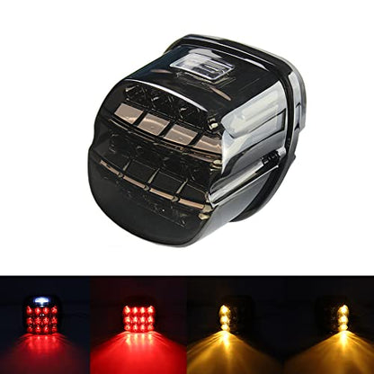 Black Yellow turn signal LED Tail Light Upgrade HD Tail Lights Assemblies for Harley Dyna Road King Electra Glide Street Bob Touring, harley davidson parts led lights for motorcycles - color: Yellow turn signal