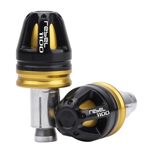 Motorcycle Handlebar End Plugs For Rebel 1100 (CMX1100) 2021-2024 17mm Diameter 7/8” Bars CNC Handlebars (See details below) rebel 1100 Accessories (Gold) - color: Gold
