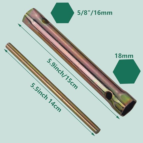 18-16MM Motorcycle Ignition Spark Plug Spanner Wrench Socket Tool -16-18mm(5/8-45/64'') Double Ended - size: 18-16MM