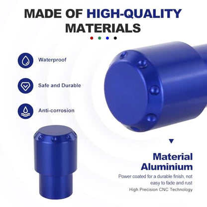 Xitomer Stylish 6061-T6 Aluminum Crash Bar Guard Balls - 4 Color Motorcycle Guardrail End Caps (Blue) - color: Blue