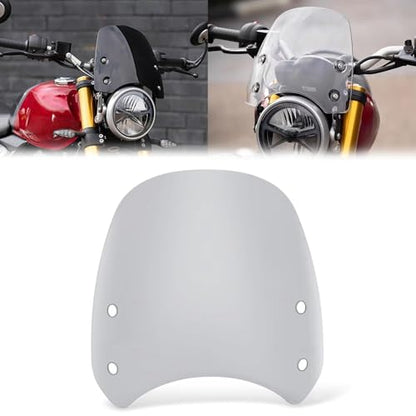 for Speed 400 Scrambler400X 2024 2025 Motorcycle Front Windshield Retro Windshield Spoiler with Bracket Speed400 Scrambler 400X (Transparent) - color: Transparent