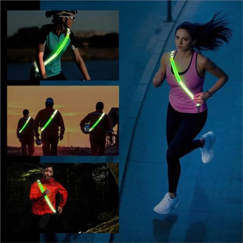 Reflective Bands 8pcs Adjustable Reflective Safety Belt for Night Running Lightweight & Sturdy for Sports Outdoor 5cm Width for Cycling Running