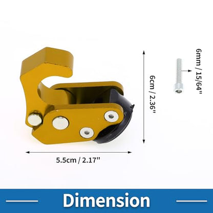 Motorcycle Handlebar Hook Helmet Gloves Luggage Hanger Motorcycle Hook Hanger Aluminum Alloy Gold Tone - color: Gold Tone