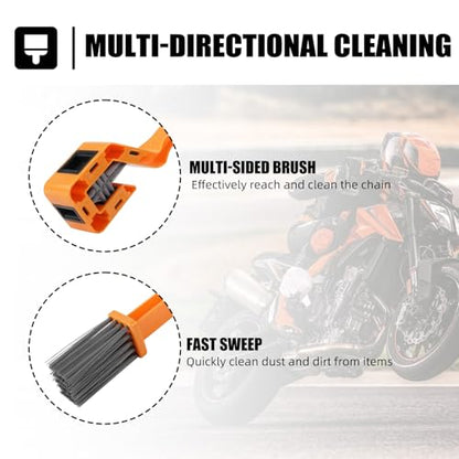 NICECNC Universal Chain Cleaning Brush Compatible with The Oil Dirt Chain & Sprocket of Steet, Sport, Off-Road Motorcycles, ATVs, Bicycles etc. Compatible with KTM Compatible with Yamaha See Fitment