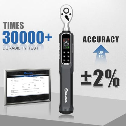 3/8" Digital Torque Wrench 1.5-99.6Ft.Lb/2-135Nm, ±2% Accuracy Electronic Torque Wrench with LED Display, Buzzer & Vibration Alert for Automotive, Car, Motorcycle, Bike Repair, Mechanics, DIY - size: 1.5-99.6Ft.Lb/2-135Nm-3/8"