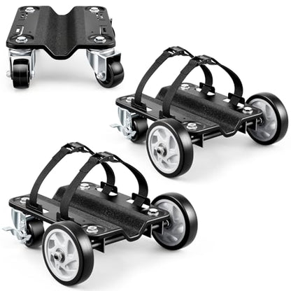 KEDSUM 1700LBS Heavy Duty Snowmobile Dolly with 5" Casters, Versatile Terrain Snowmobile Ski Dolly Set for Motorized Use, Speed Below 5MPH, Straps with Buckle Firmly Attaching on Skis - size: Large Wheels