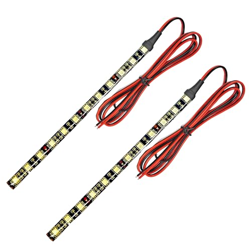 2Pcs Motorcycle LED Turn Signal Light Strips Universal Waterproof Amber Indicator Blinker 12LED Light Bar for Motorcycle Scootor Bike ATV UTV Golf Cart - size: 12LED