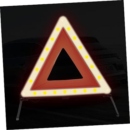 DECHOUS Reflective Triangle Warning Sign Kit Emergency Roadside Safety Triangle for Vehicles Storage Case