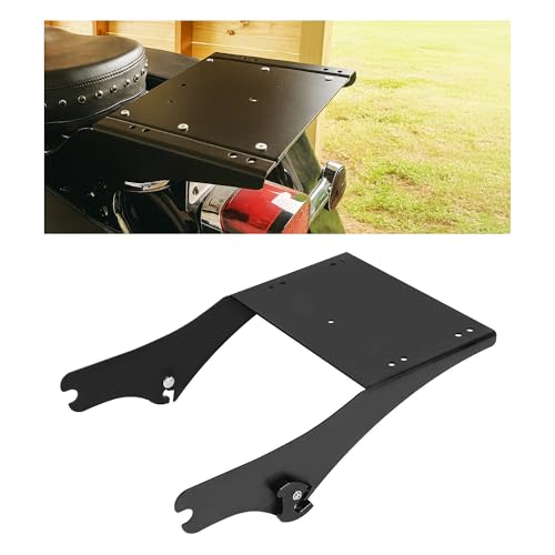 ECOTRIC King Luggage Trunk Bracket Rack Compatible with 1997-2008 Harley Touring FL Mount King Latches Razor Chop Trunk Mount - Black - color: Black